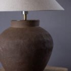 IMG 1199 Rustic Large Textured Brown Lamp