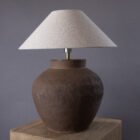 IMG 1201 Rustic Large Textured Brown Lamp