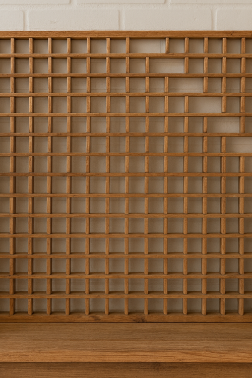 Antique Wooden Window Screen