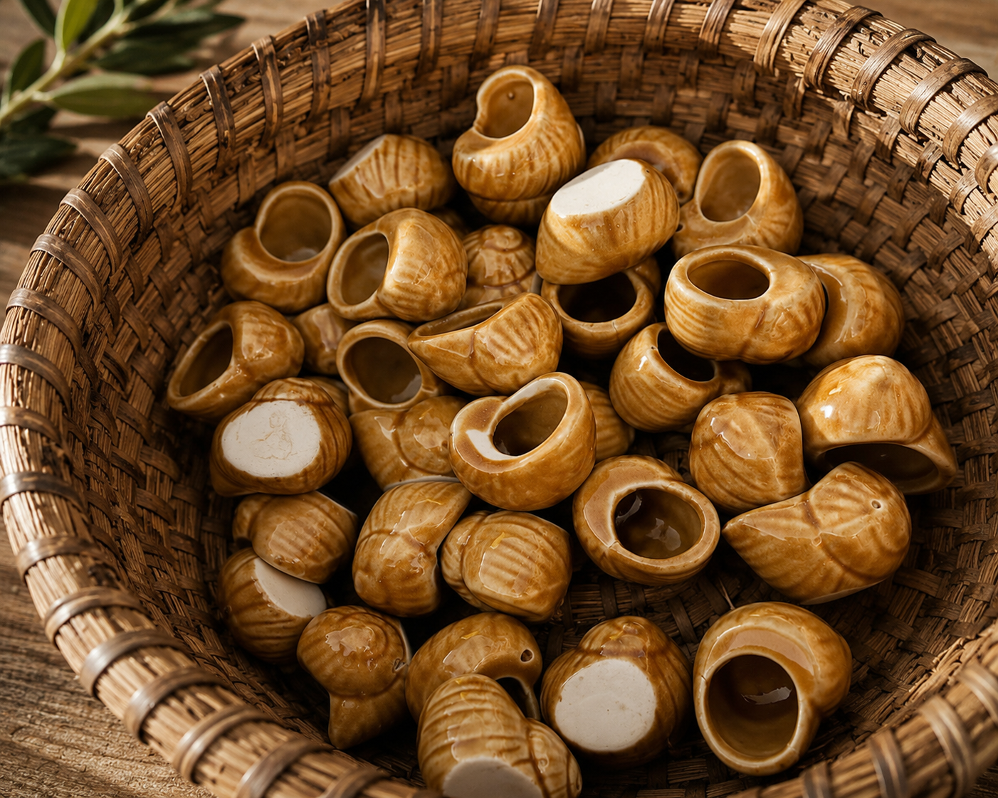 29475a70 57db 4c7c ad33 2de030eea590 Vintage French Escargot Shell Pots Vintage French Escargot Shell Pots