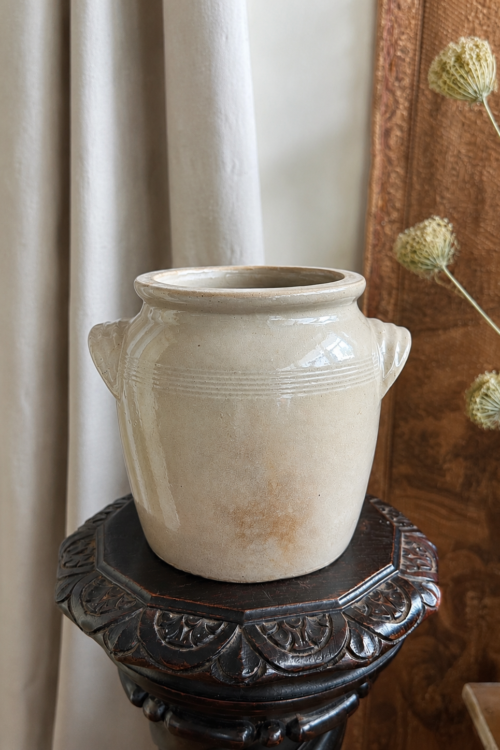 8" Vintage French Confit Pot