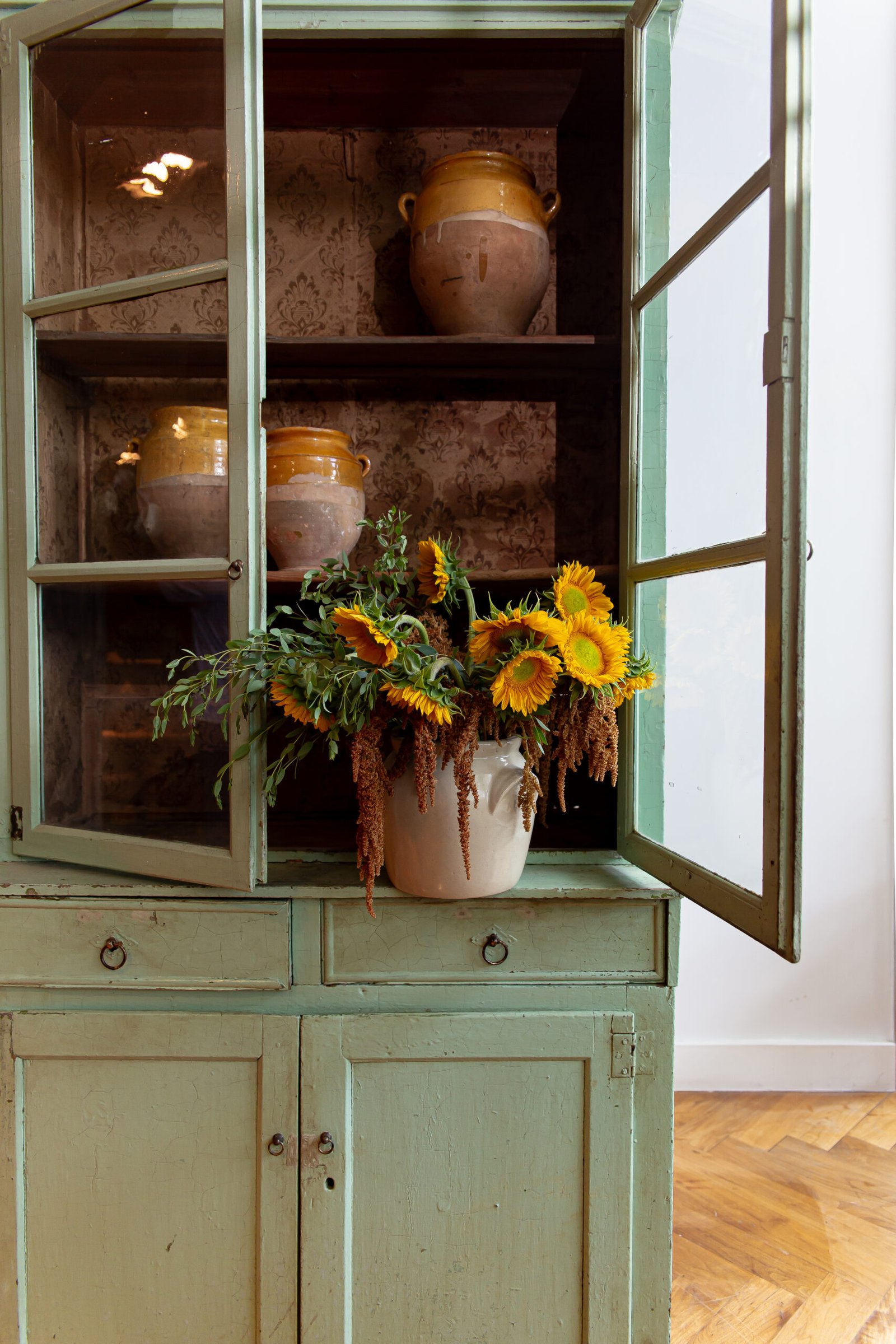 MG 6544 scaled Antique French Painted Hutch Antique French Painted Hutch - Image 3