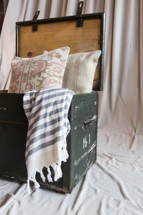 Vintage French Army Trunk