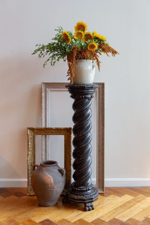 French Carved Barley Twist Pedestal / Display Column