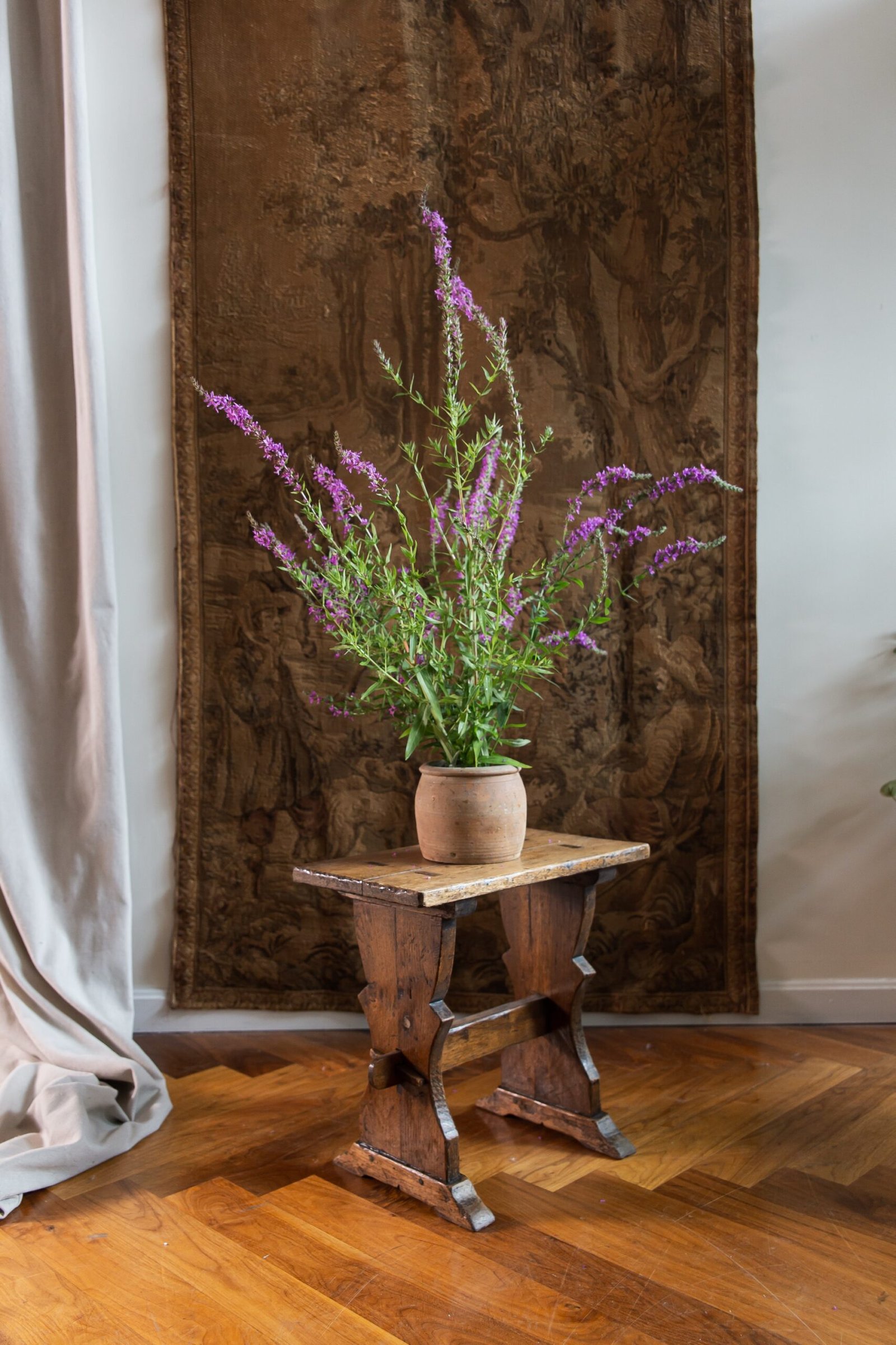 mg 6757 scaled Antique French Primitive Trestle Stool Antique French Primitive Trestle Stool - Image 2
